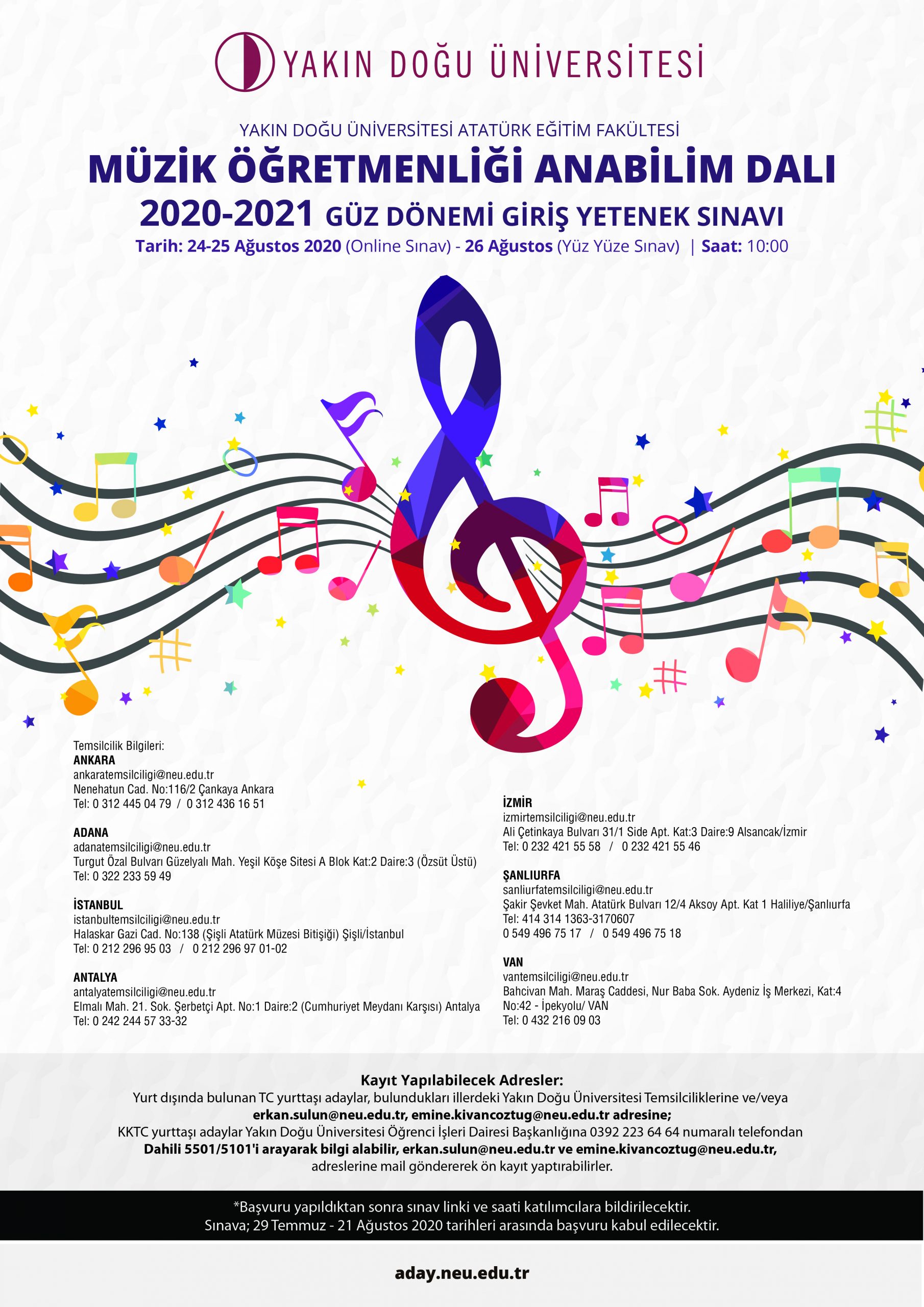 ydu ataturk egitim fakultesi guzel sanatlar egitimi bolumu muzik ogretmenligi ana bilim dali 2020 2021 ogretim yili icin lisans yuksek lisans ve doktora basvurulari basladi ydu egitim fakultesi